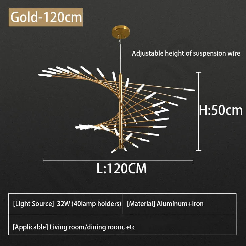 Stellacord LED - Spiral Chandelier
