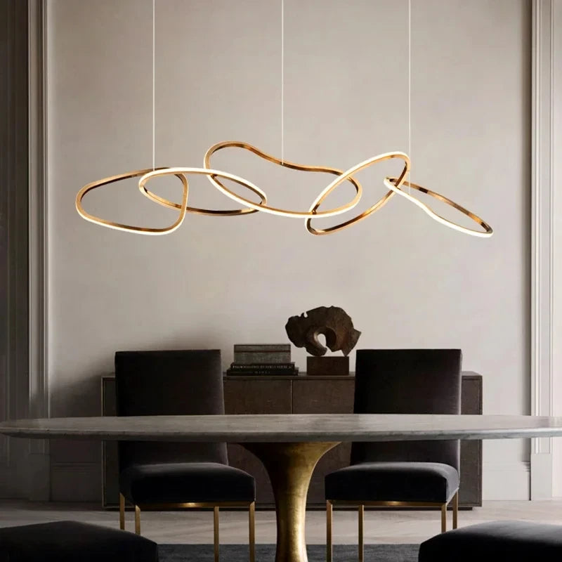 Orbiting Rings – Modern LED Chandelier