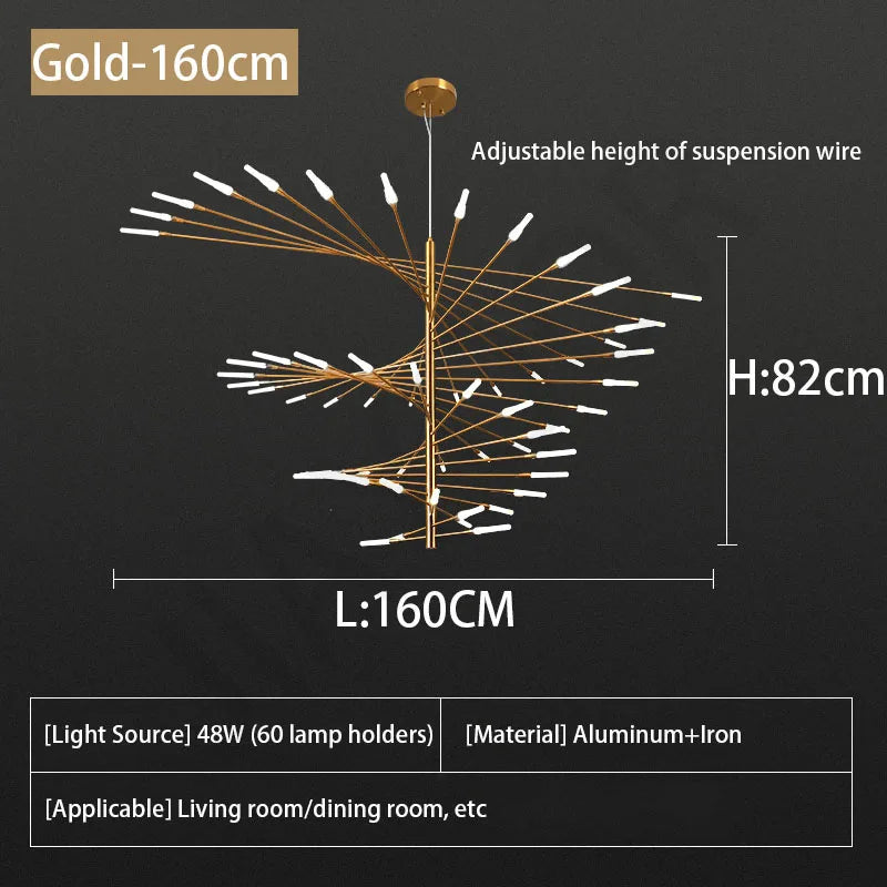 Stellacord LED - Spiral Chandelier