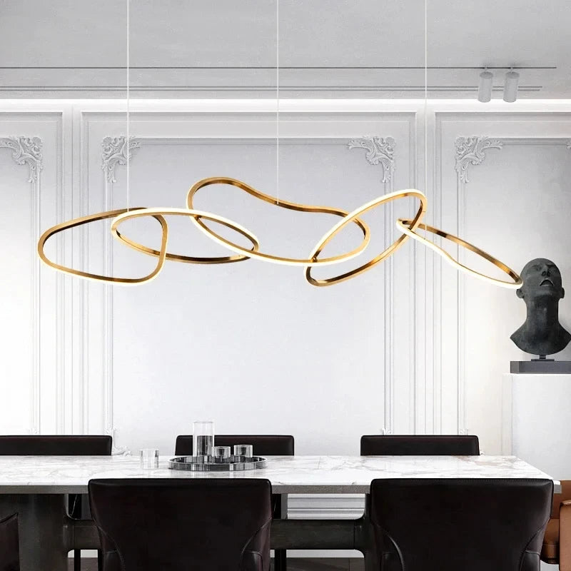 Orbiting Rings – Modern LED Chandelier