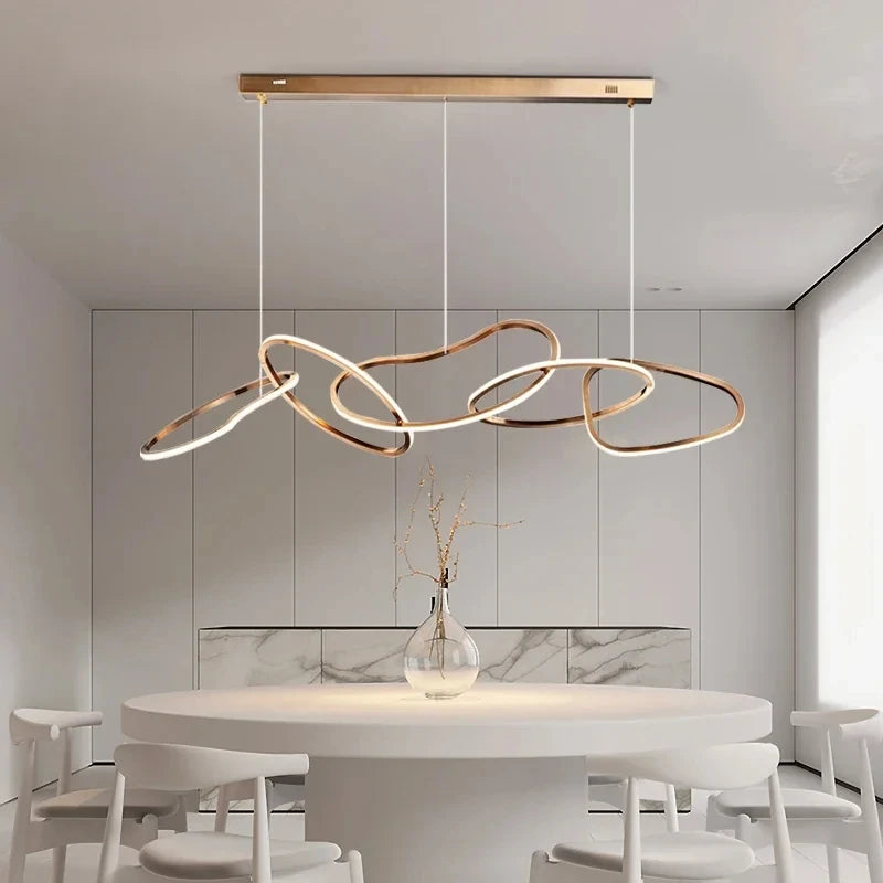 Orbiting Rings – Modern LED Chandelier