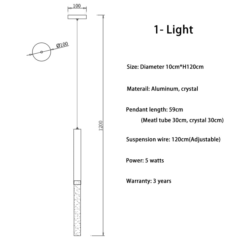 The Tårfall - Glass LED Chandelier