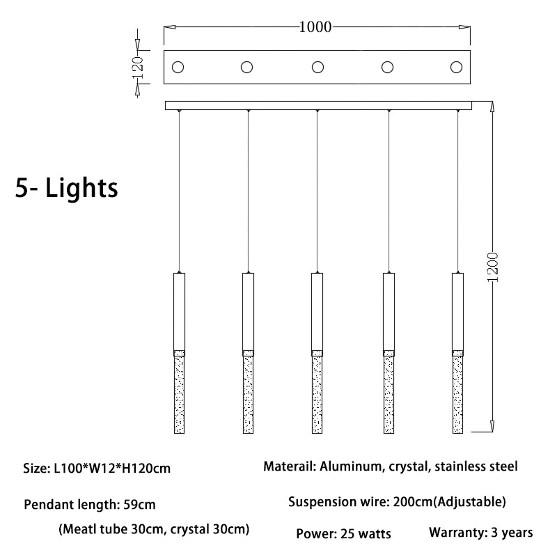 The Tårfall - Glass LED Chandelier