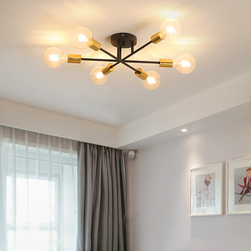 Modern Nordic E27 Black LED Ceiling Chandelier Edison Bulbs Indoor Light Fixtures For Bedroom Living Room Lamp - LightStyl