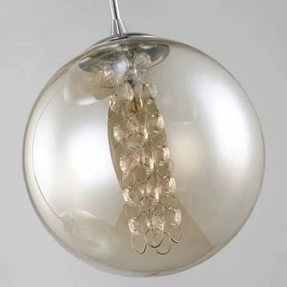 Modern Glass Ball Staircase Chandelier Spiral G4 Lamp