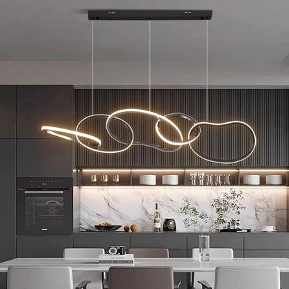 Orbiting Rings – Modern LED Chandelier