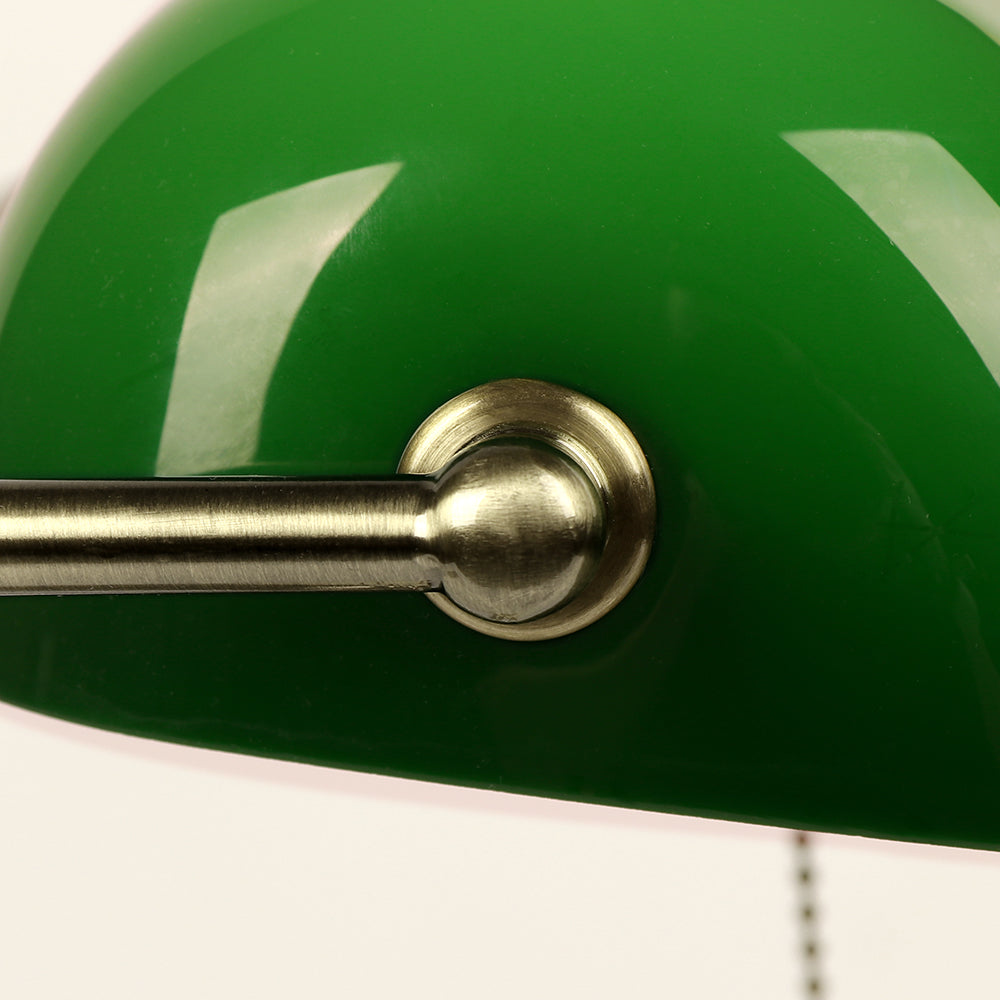 Emerald Banker Green Glass Desk Lamp - LightStyl