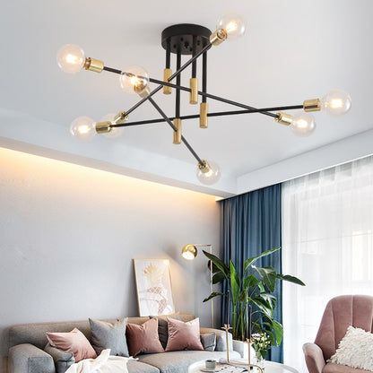 Modern Nordic E27 Black LED Ceiling Chandelier Edison Bulbs Indoor Light Fixtures For Bedroom Living Room Lamp - LightStyl