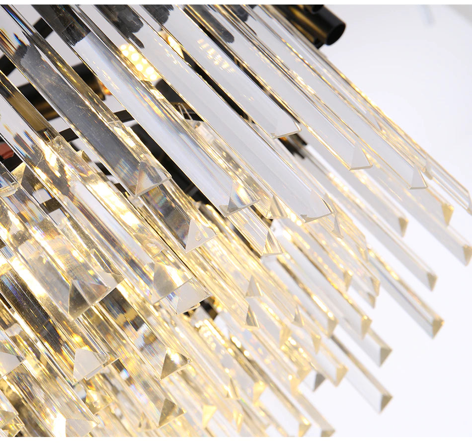 Glacial Chandelier Review: Steel & K9 Crystal